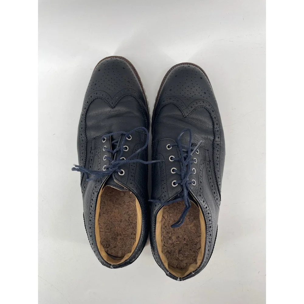 FootJoy‎ Wingtip Oxford Mens 10.5 Wide Black Pebbled Leather Brogue